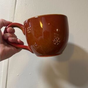Rustic Orange/Brown Snowflake Mug
